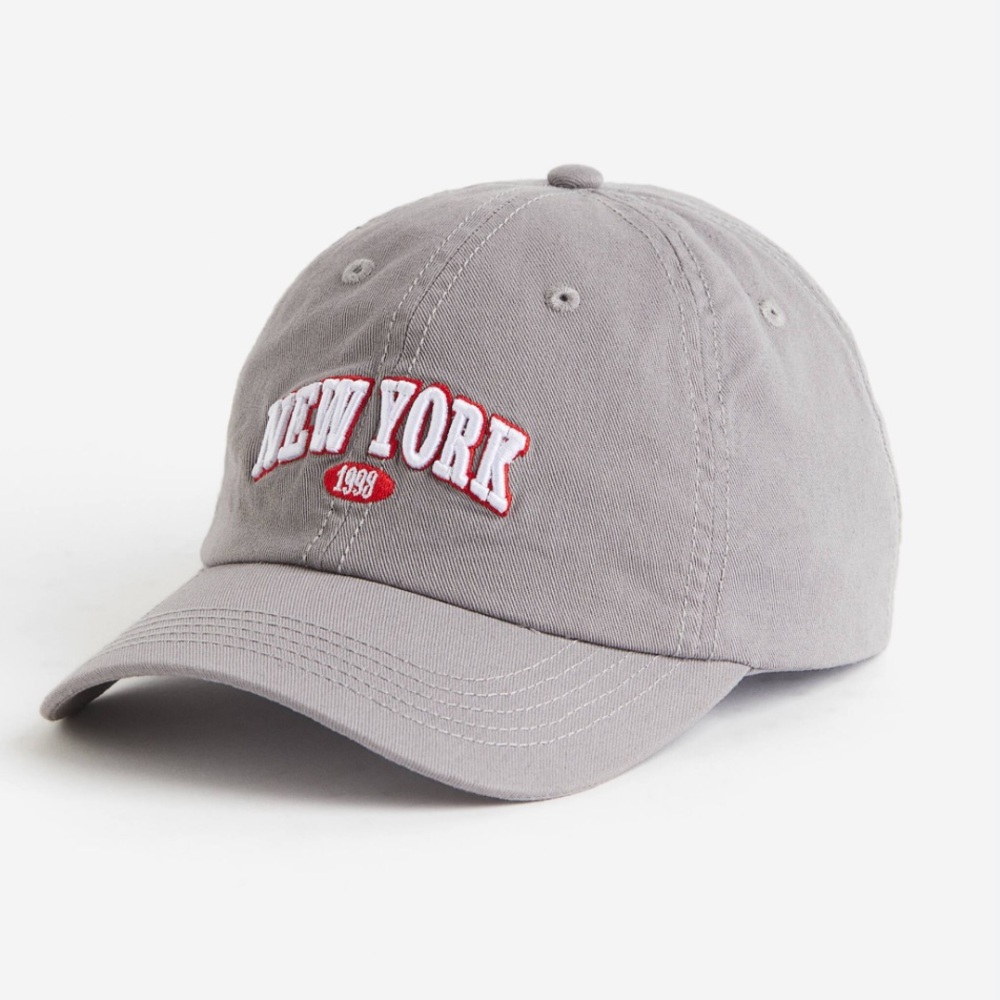 H&M Divided Embroidered Cotton Cap